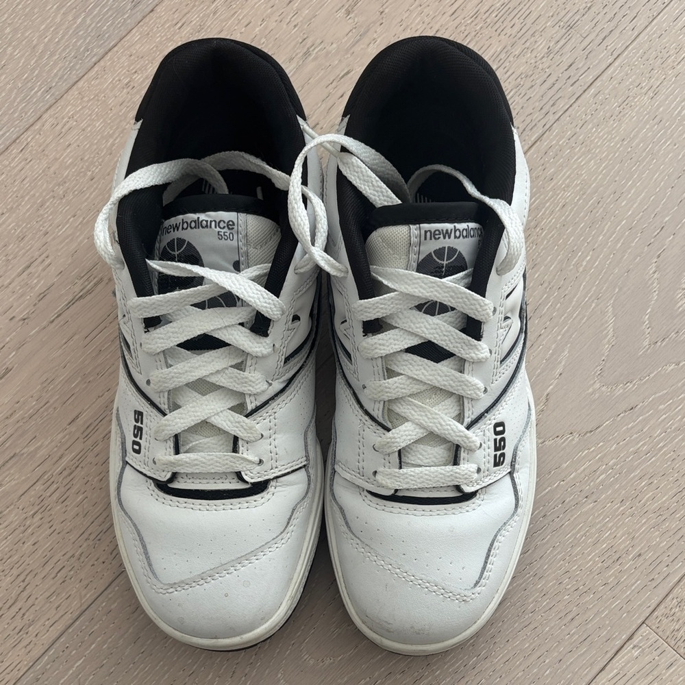 New Balance 550 White and Black Women's Shoes